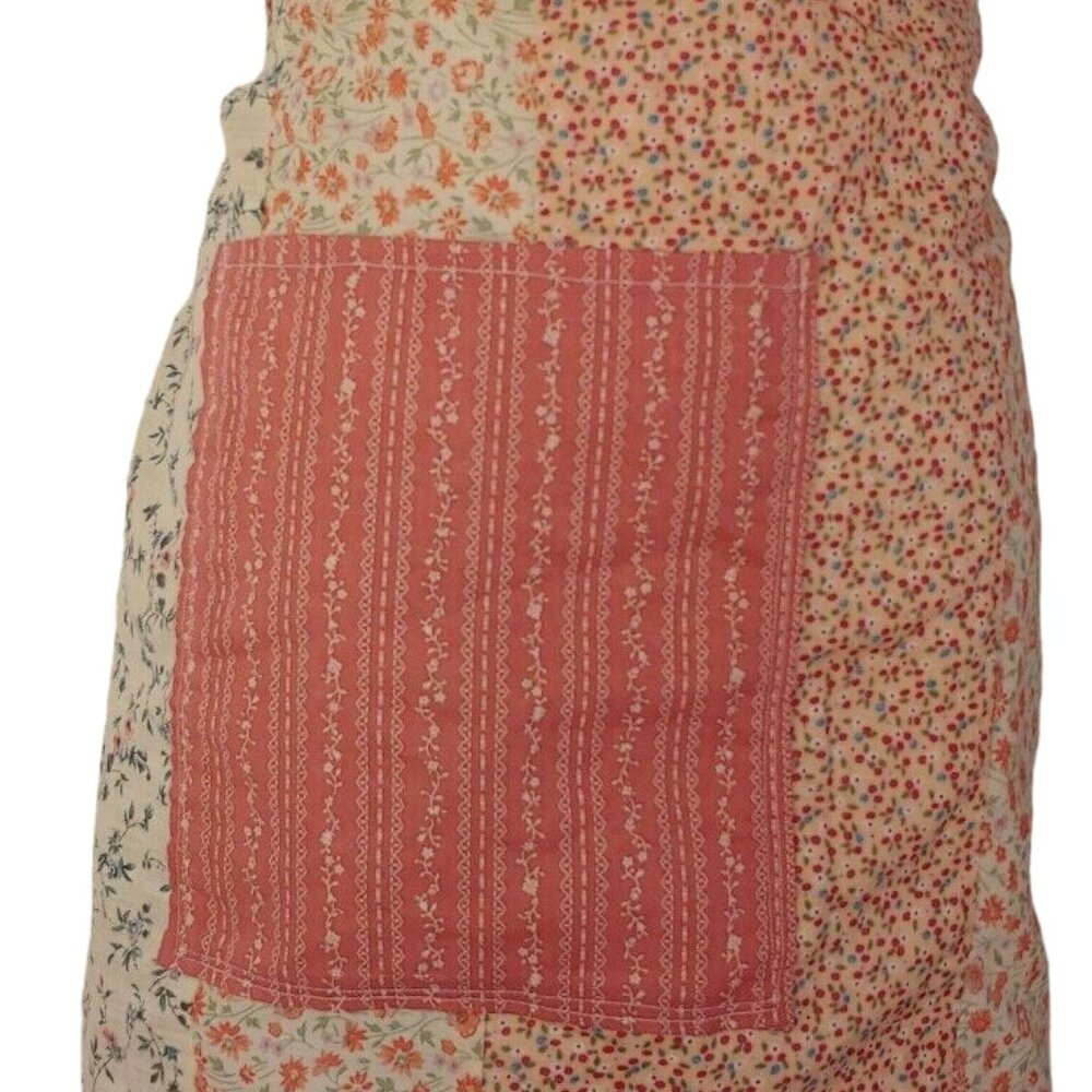 Handmade Patchwork Waist Apron Original Pink Blue Floral Kitchen Hippie